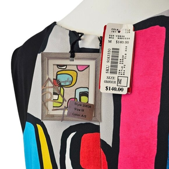 Simply Art Dolcezza Dress Abstract Art To Wear Size M Irena Orlov Vibrant NWT - Picture 8 of 10